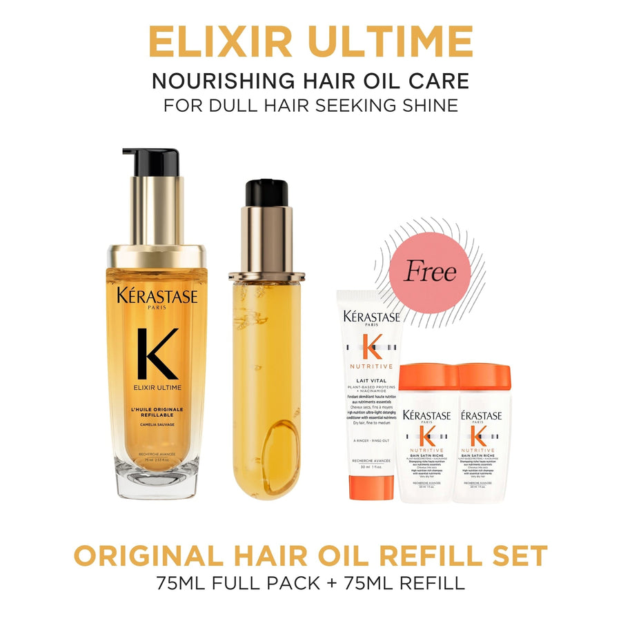 HairMNL KÉRASTASE Kérastase Elixir Ultime Original Hair Oil Refill Duo 75ml 
