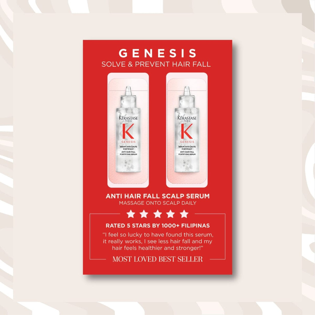 Kérastase Genesis Anti Hair-Fall Fortifying Serum Duo Sample 3.5ml - HairMNL Reward