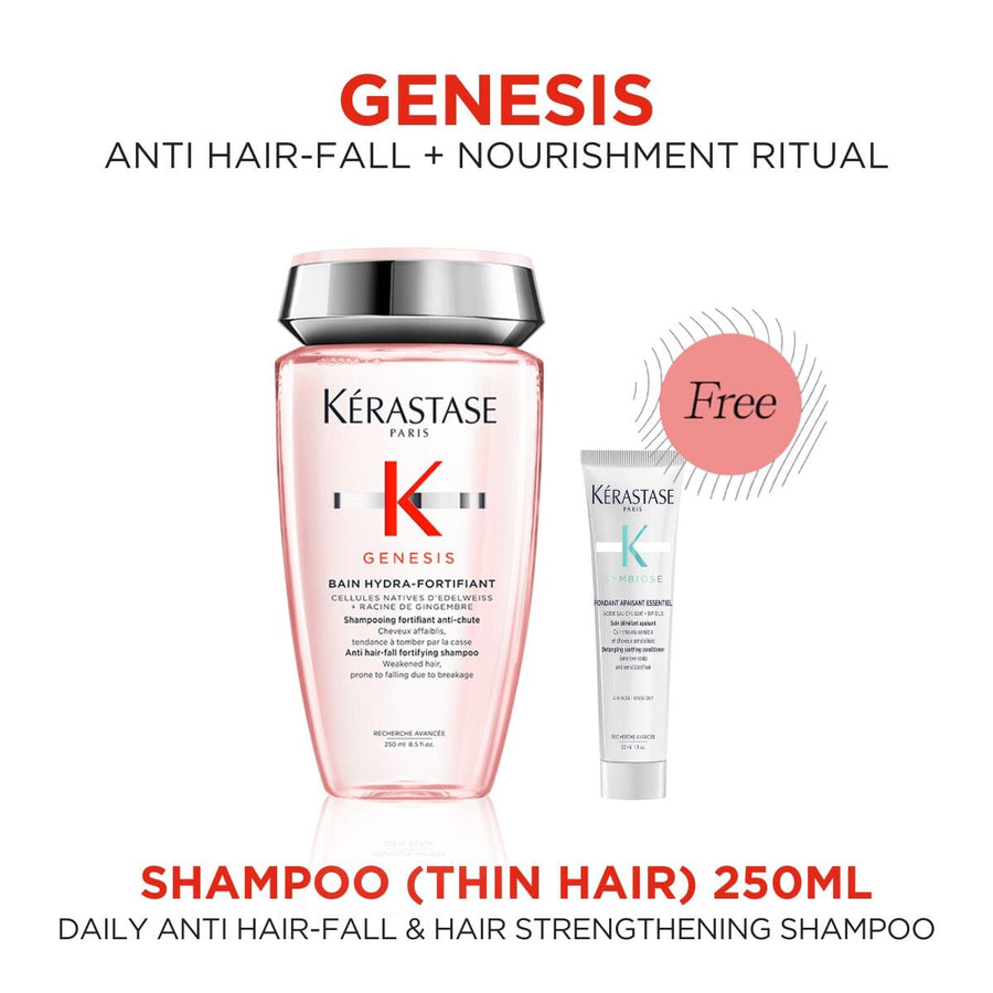 HairMNL Kérastase Genesis Anti Hair-Fall Fortifying Shampoo for Thin Hair with Free Symbiose Conditioner 30ml