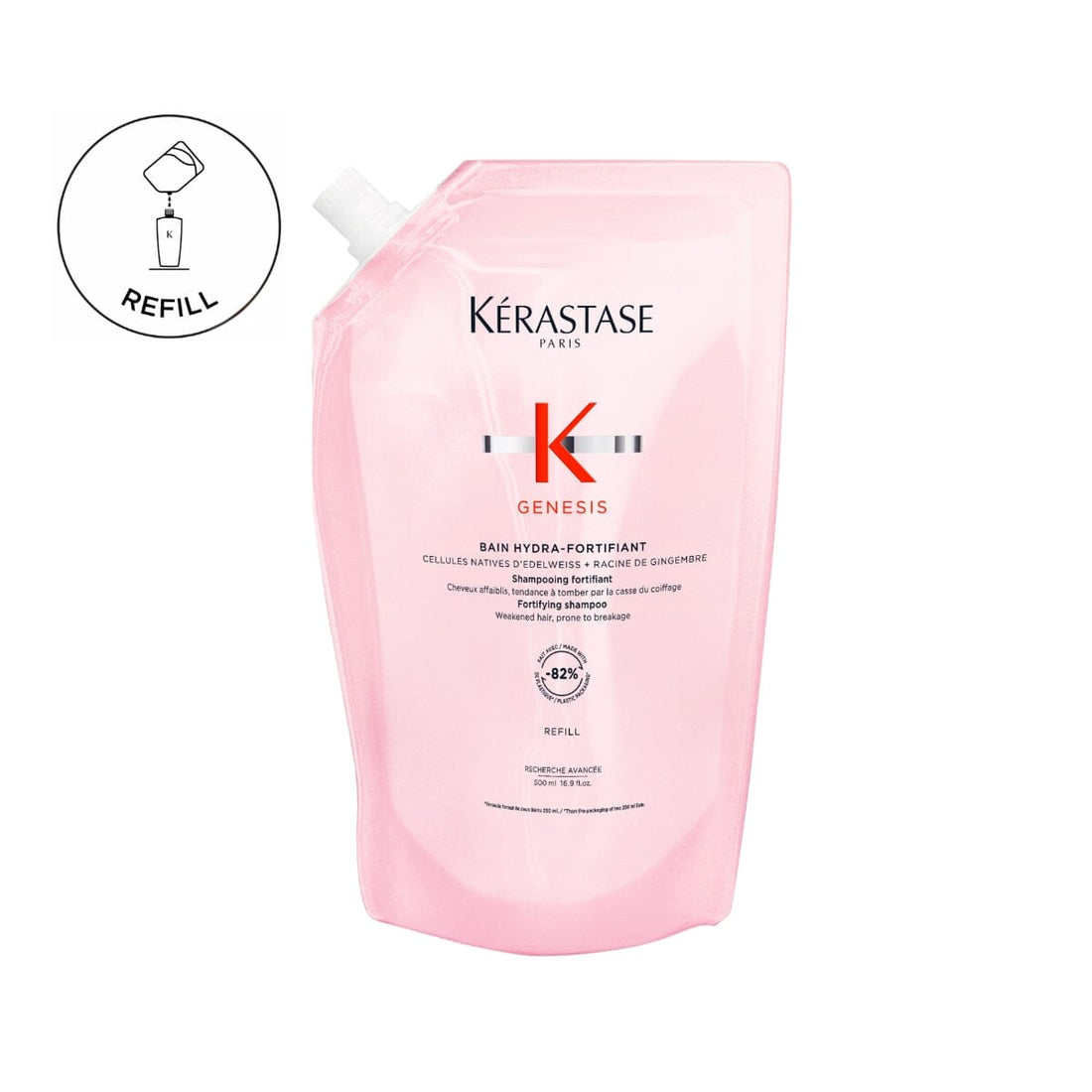 Kérastase Genesis Anti Hair-Fall Fortifying Shampoo for Thin Hair Refill Pouch 500ml