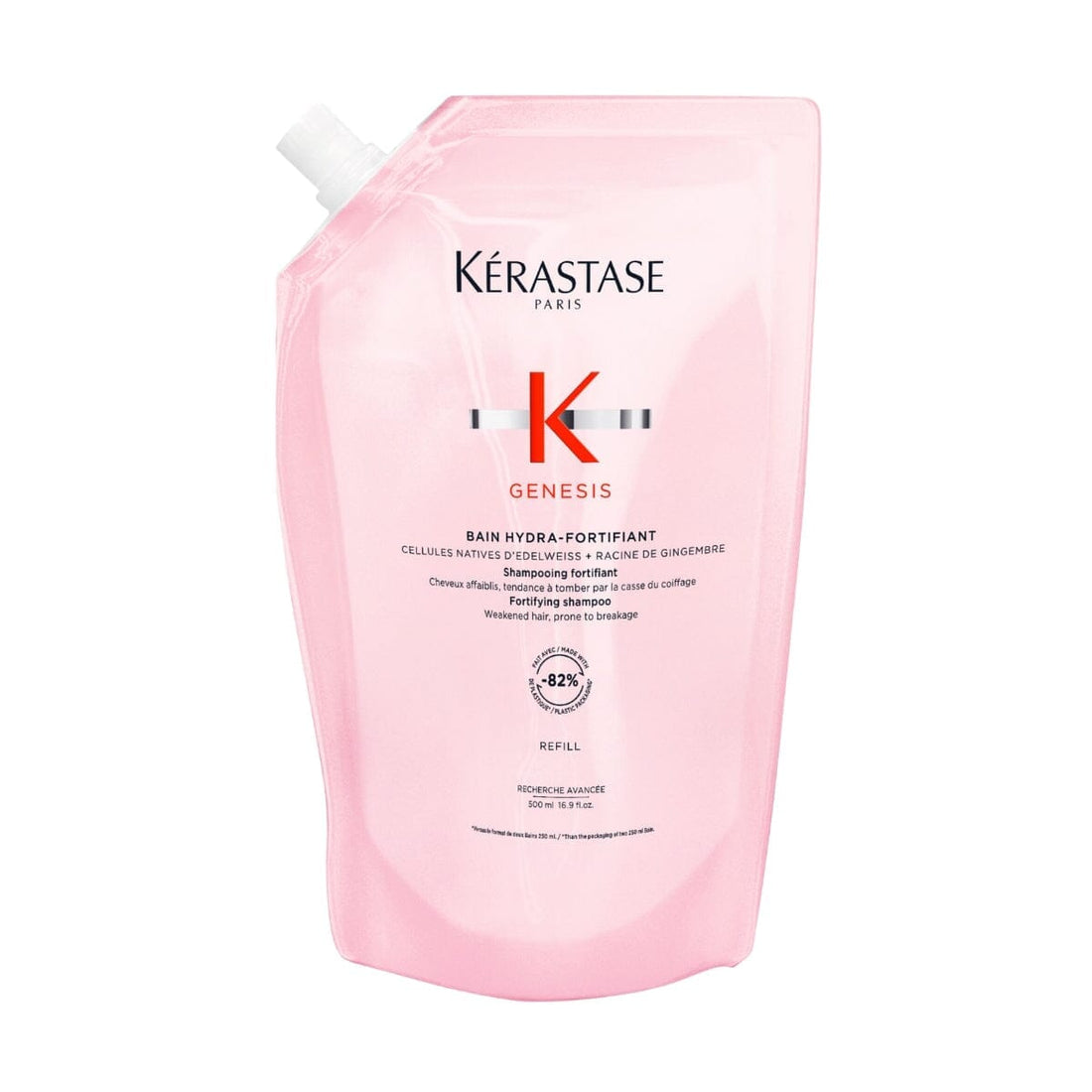 HairMNL Kérastase Genesis Anti Hair-Fall Fortifying Shampoo for Thin Hair 500ml Refill Pouch 