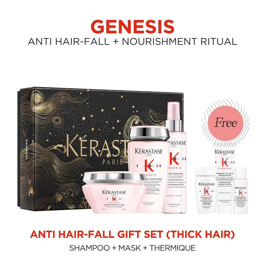 Kérastase Genesis Anti Hair Fall Holiday Gift Set (Thick Hair) with Free Premiere Sample Set - HairMNL