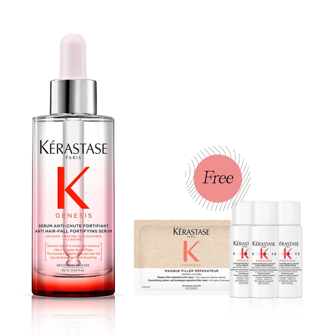 KÉRASTASE Kérastase Genesis Anti Hair-Fall Fortifying Serum (3) FREE Kérastase Premiere Pre-Shampoo 15ml + (1) Mask 15ml | 90ml