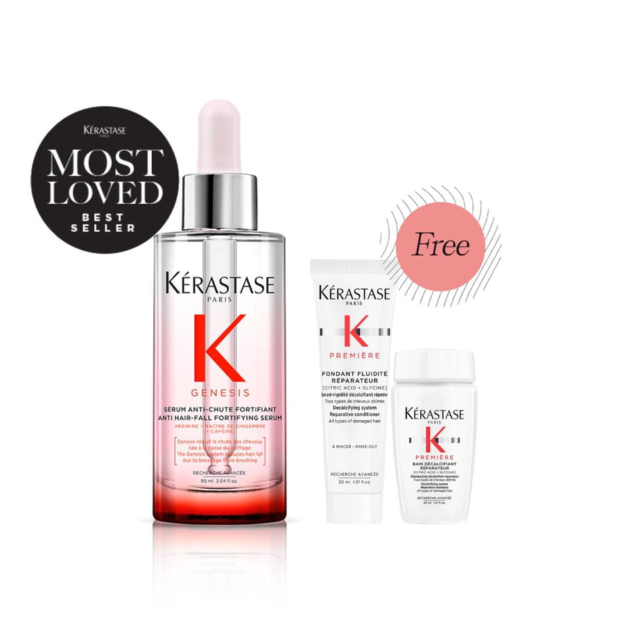 HairMNL KÉRASTASE Kérastase Genesis Anti Hair-Fall Fortifying Serum FREE Premiere Shampoo 30ml + Conditioner 30ml+ Serum 90ml 