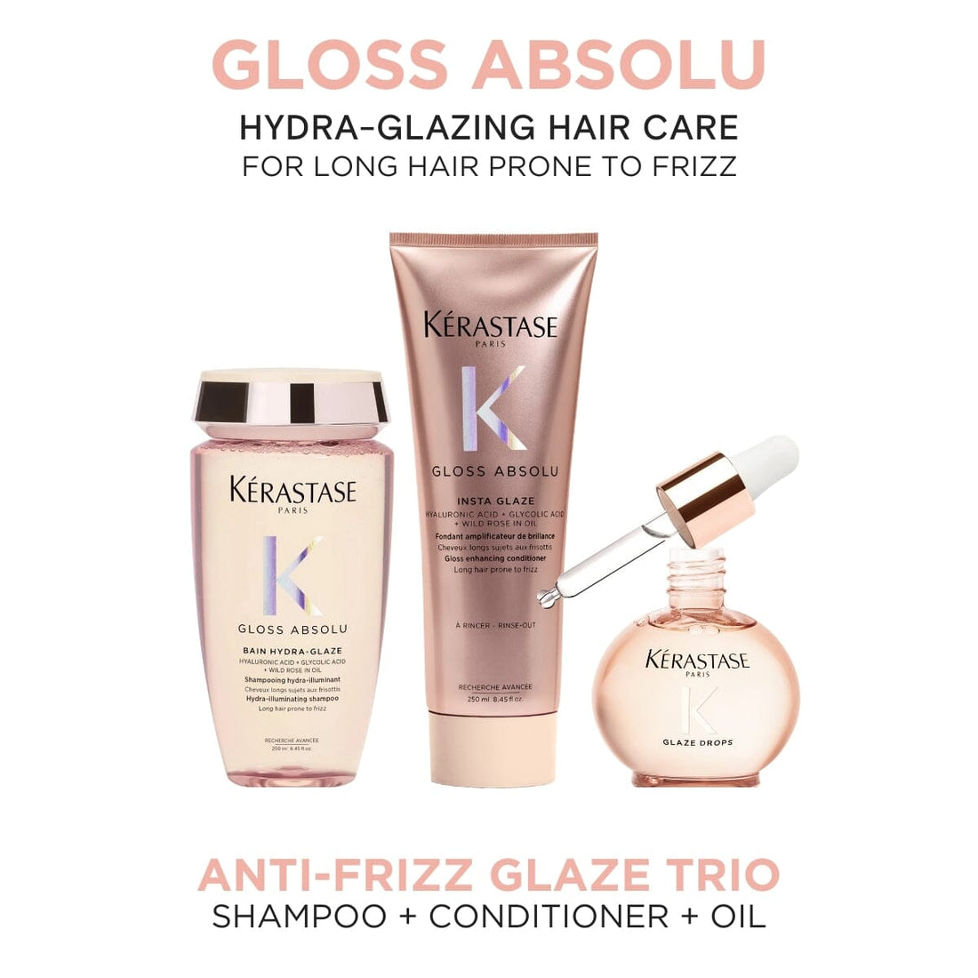 HairMNL KÉRASTASE Kérastase Gloss Absolu Anti-Frizz Glaze Trio 