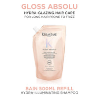 Kérastase Gloss Absolu Hydra-Illuminating Shampoo Refill Pouch 500ml - HairMNL