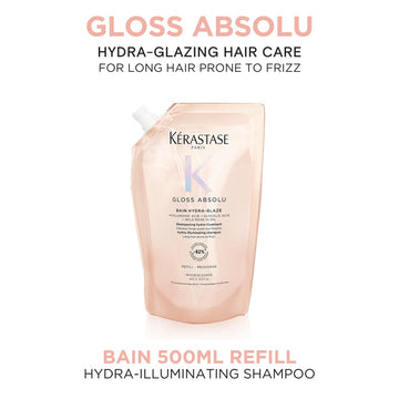 Kérastase Gloss Absolu Hydra-Illuminating Shampoo Refill Pouch 500ml - HairMNL