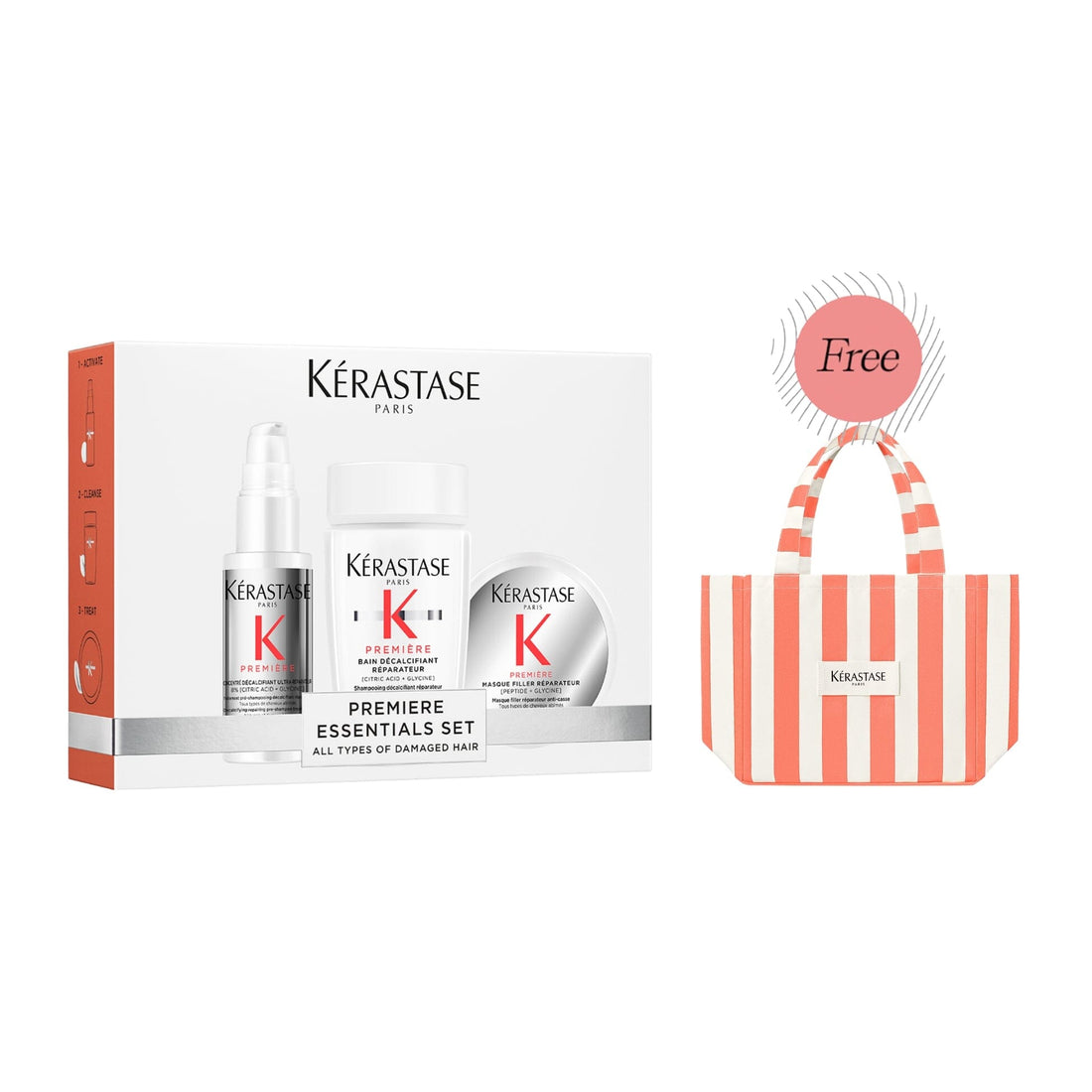 Kérastase Premiere Dual Action Repair Haircare Discovery Travel Gift Set with FREE Kérastase Summer Tote Bag - HairMNL