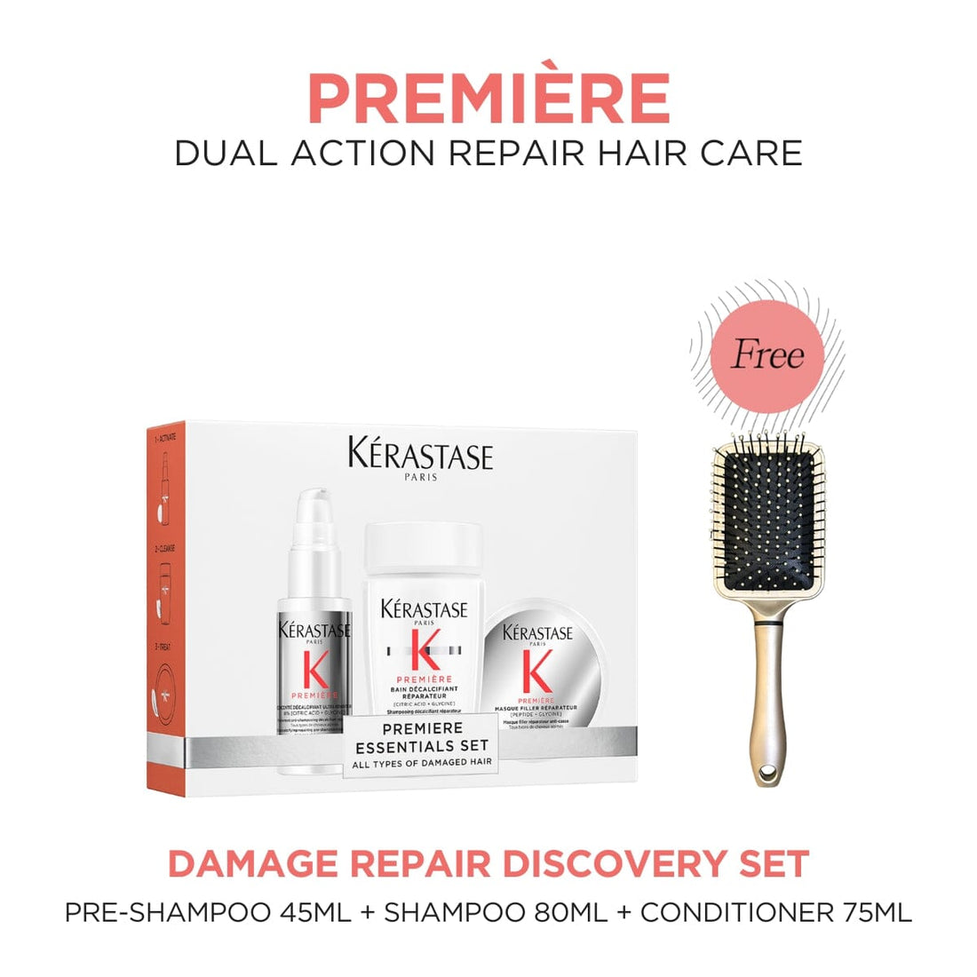 HairMNL KÉRASTASE Kérastase Premiere Dual Action Repair Haircare Discovery Travel Gift Set 