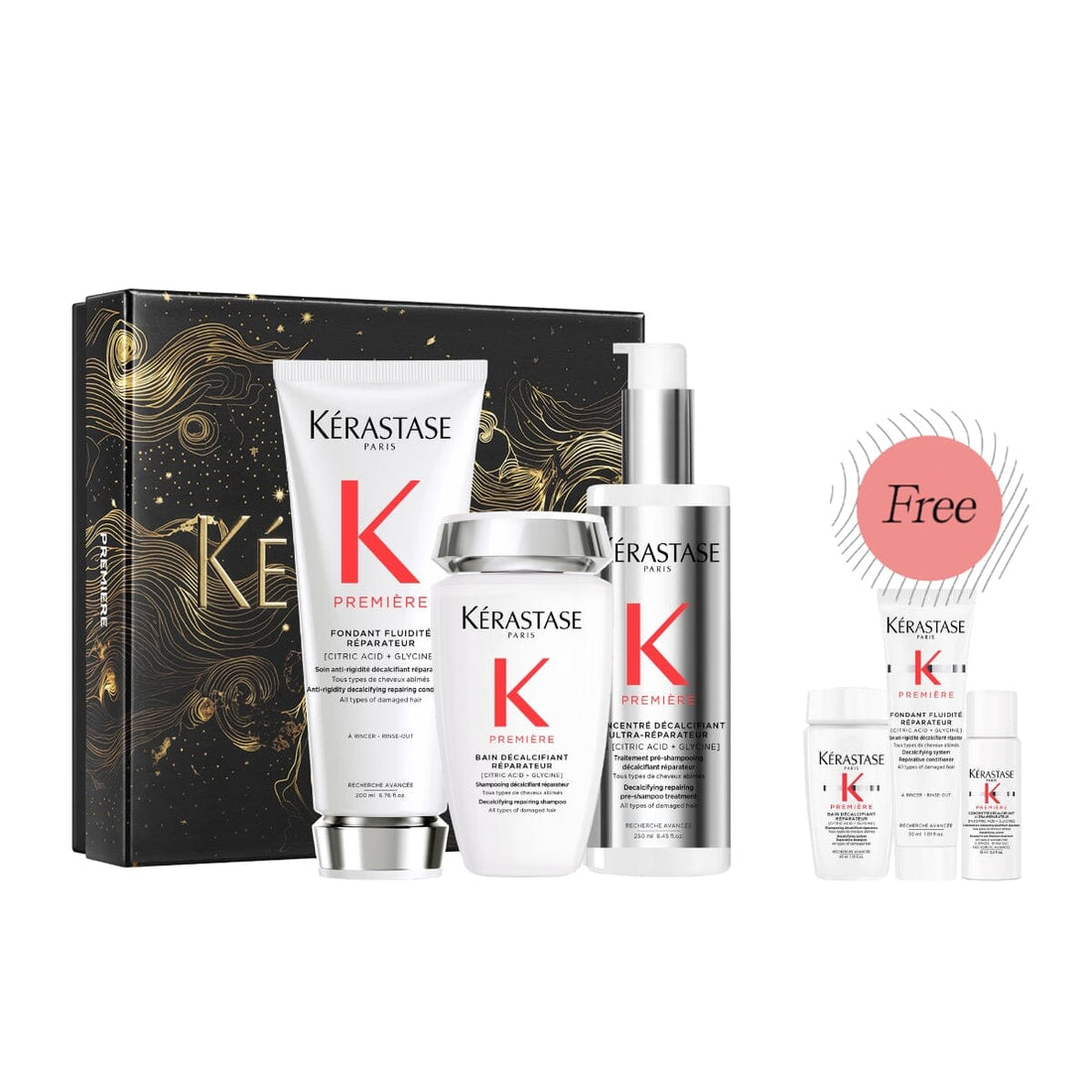 HairMNL KÉRASTASE Kérastase Premiere Dual Action Repair Holiday Gift Set (Thin Hair) FREE Premiere Pre-Shampoo 15ml + Shampoo 30ml + Conditioner 30ml + Gift Set 