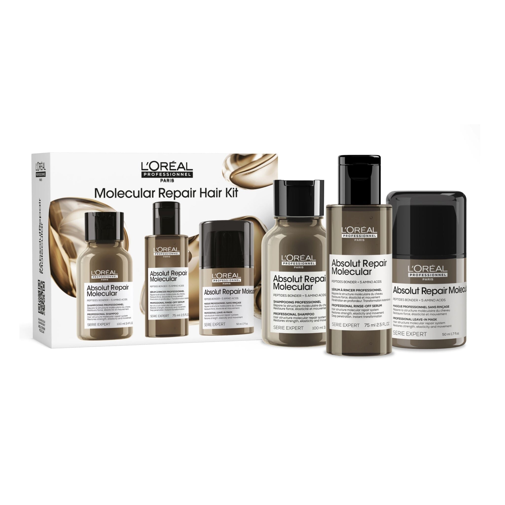 新品未開封未使用　L'OREAL Paris 4点セット L'Oréal Absolut Repair Molecular Discovery Travel Trio - HairMNL