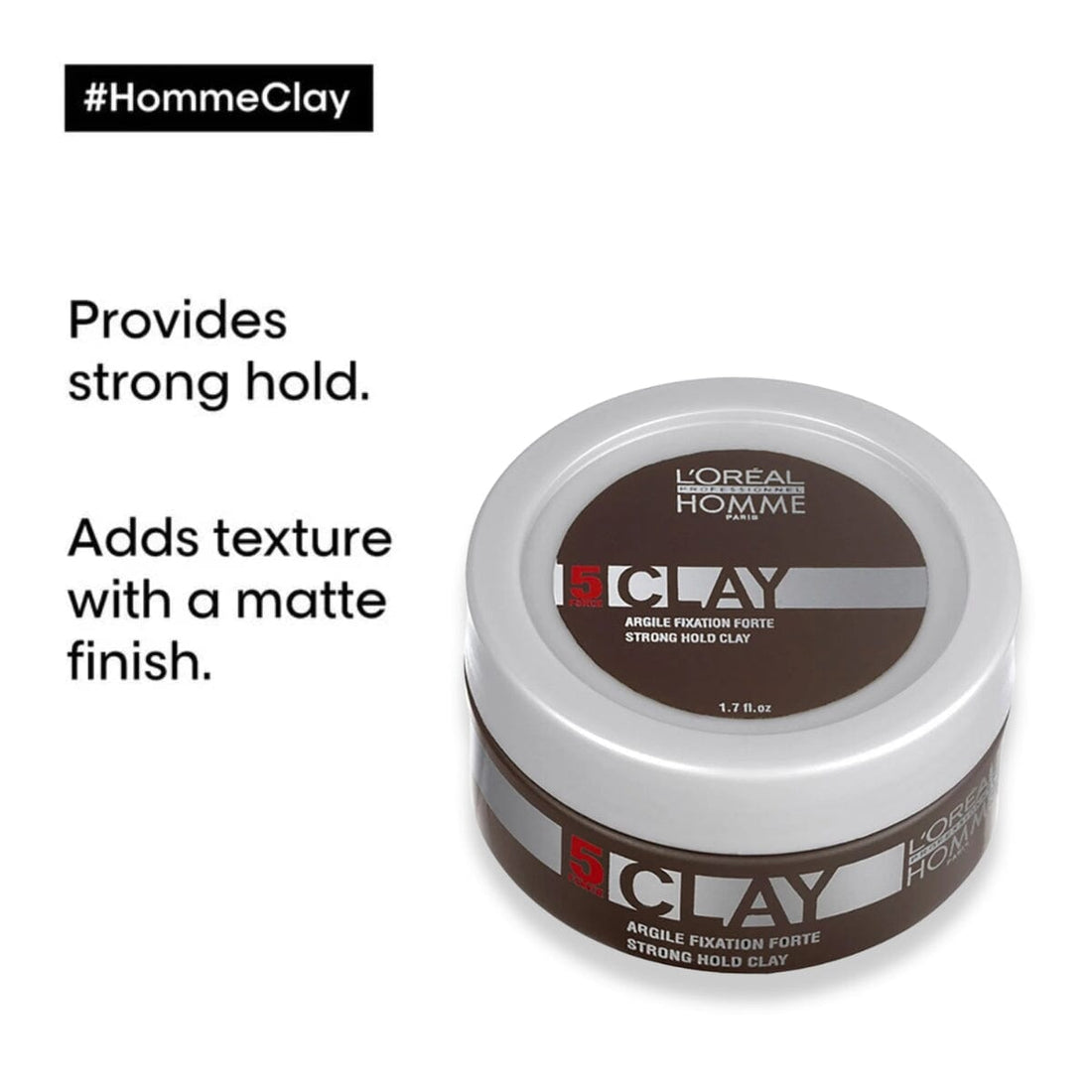 L'Oreal Professionnel Homme Strong Hold Matte Clay 50ml - HairMNL