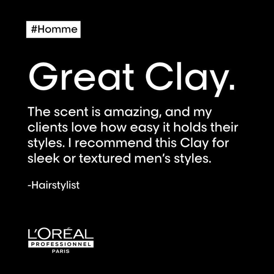 L'Oreal Professionnel Homme Strong Hold Matte Clay 50ml - HairMNL