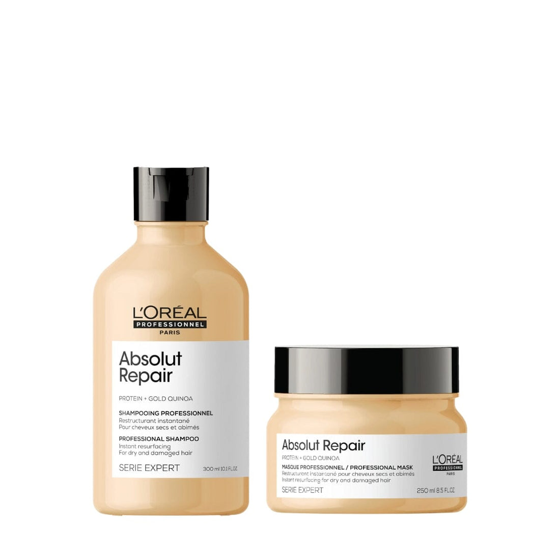 L'Oréal Professionnel Serie Expert Absolut Repair Gold Shampoo & Mask Duo - HairMNL