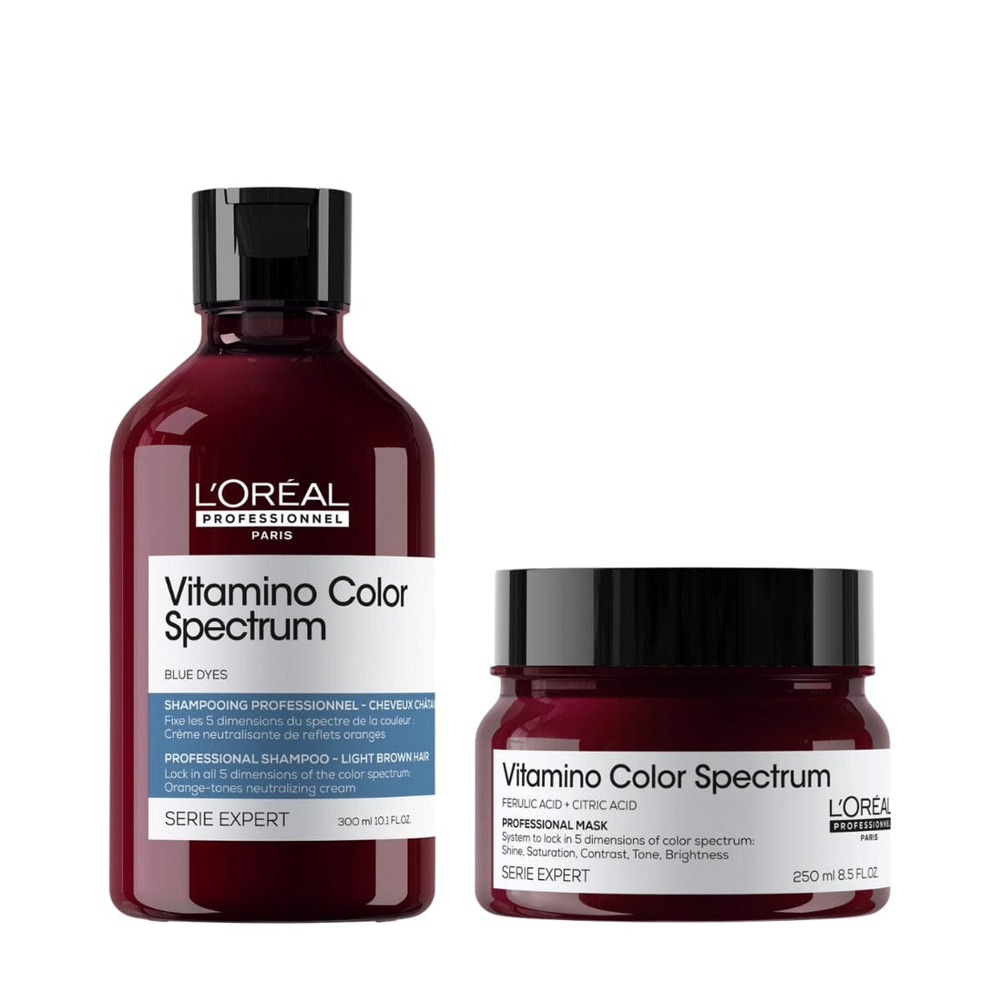 HairMNL L'Oreal L'Oréal Professionnel Serie Expert Vitamino Color Spectrum Shampoo & Mask Duo - Light Brown Hair 