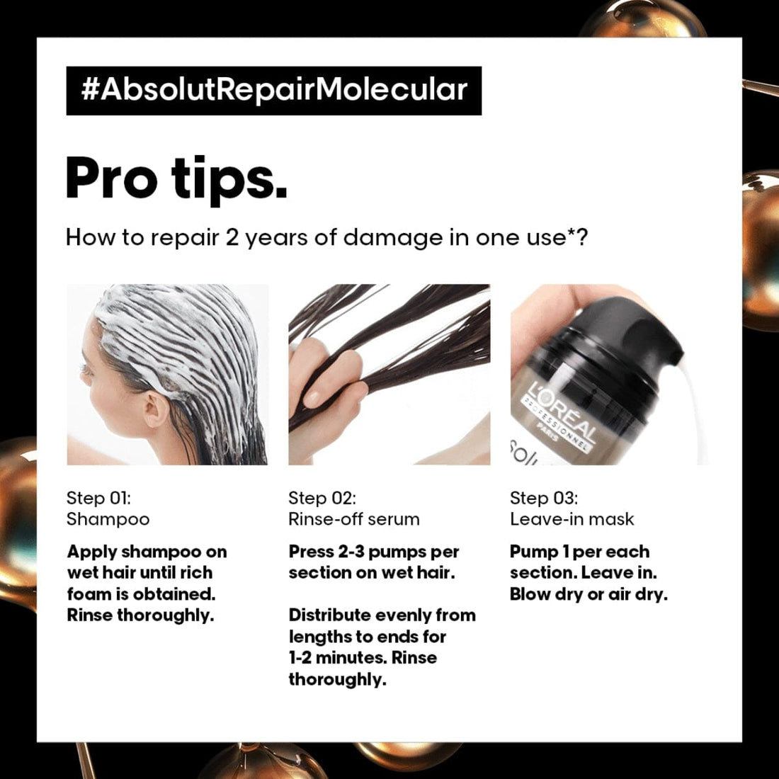 L'Oréal Serie Expert Absolut Repair Molecular Pro Tips