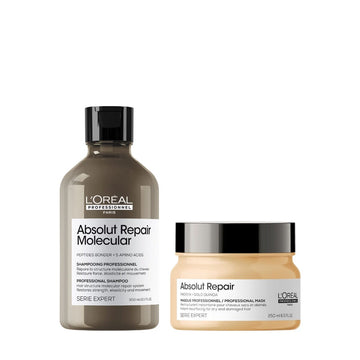 HairMNL L'Oreal L'Oréal Professionnel Serie Expert Absolut Repair Molecular Shampoo & Gold Mask Duo 