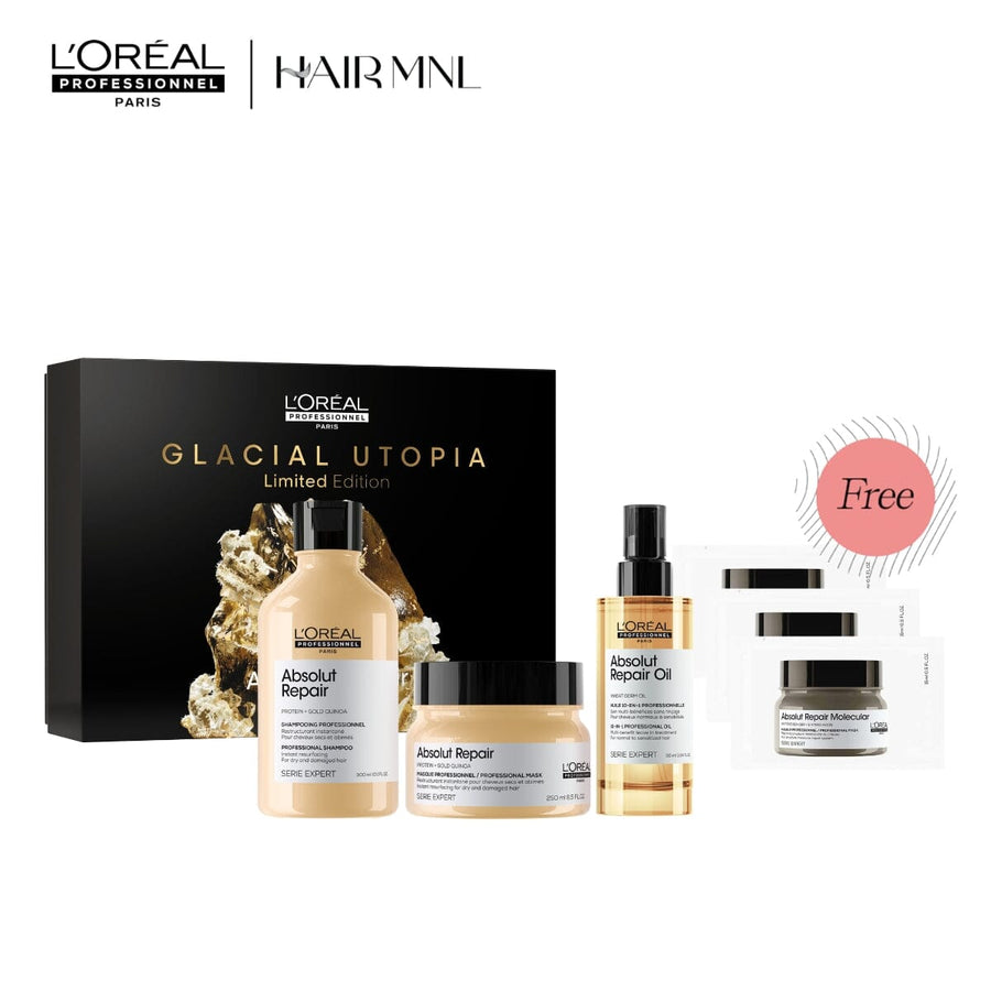L'Oréal Professionnel Absolut Repair Damage Repair Gift Set with FREE Absolut Repair Masque sample - HairMNL