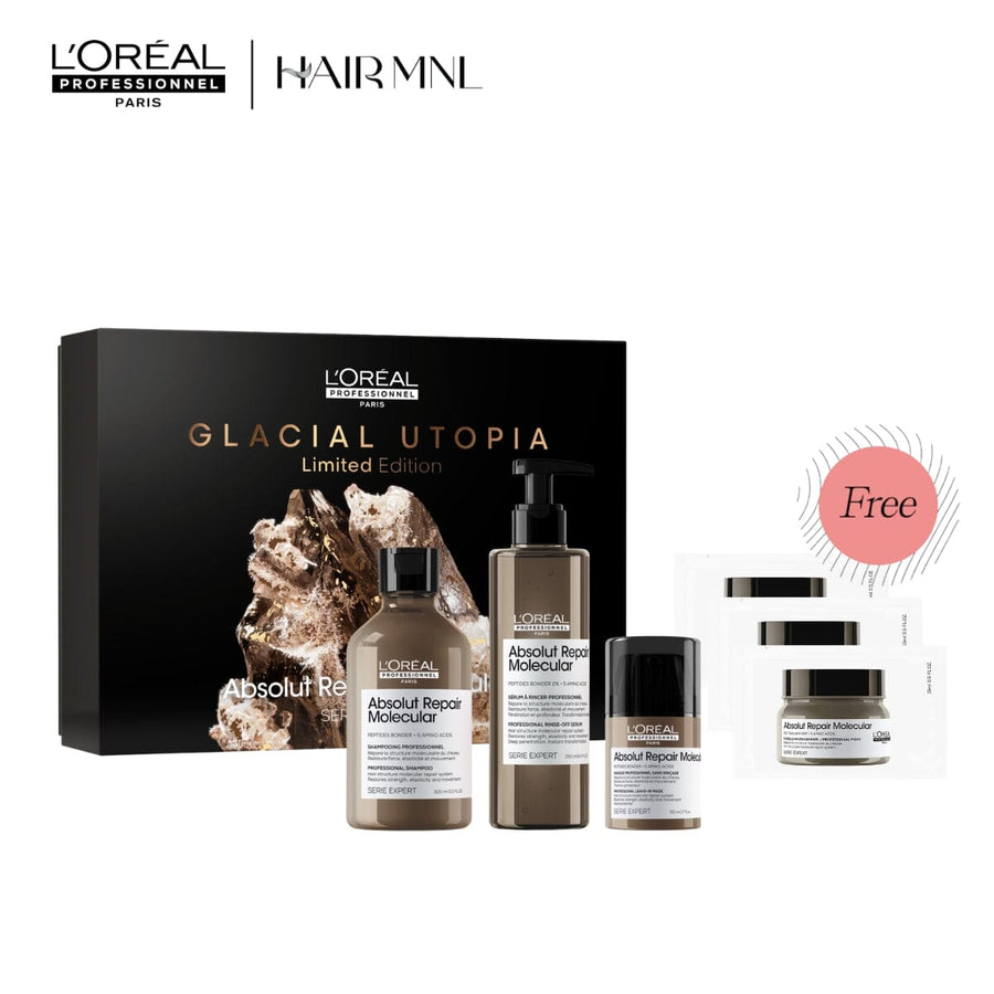 L'Oréal Professionnel Absolut Repair Molecular Deep Damage Repair Gift Set with FREE Absolut Repair Masque sample - HairMNL