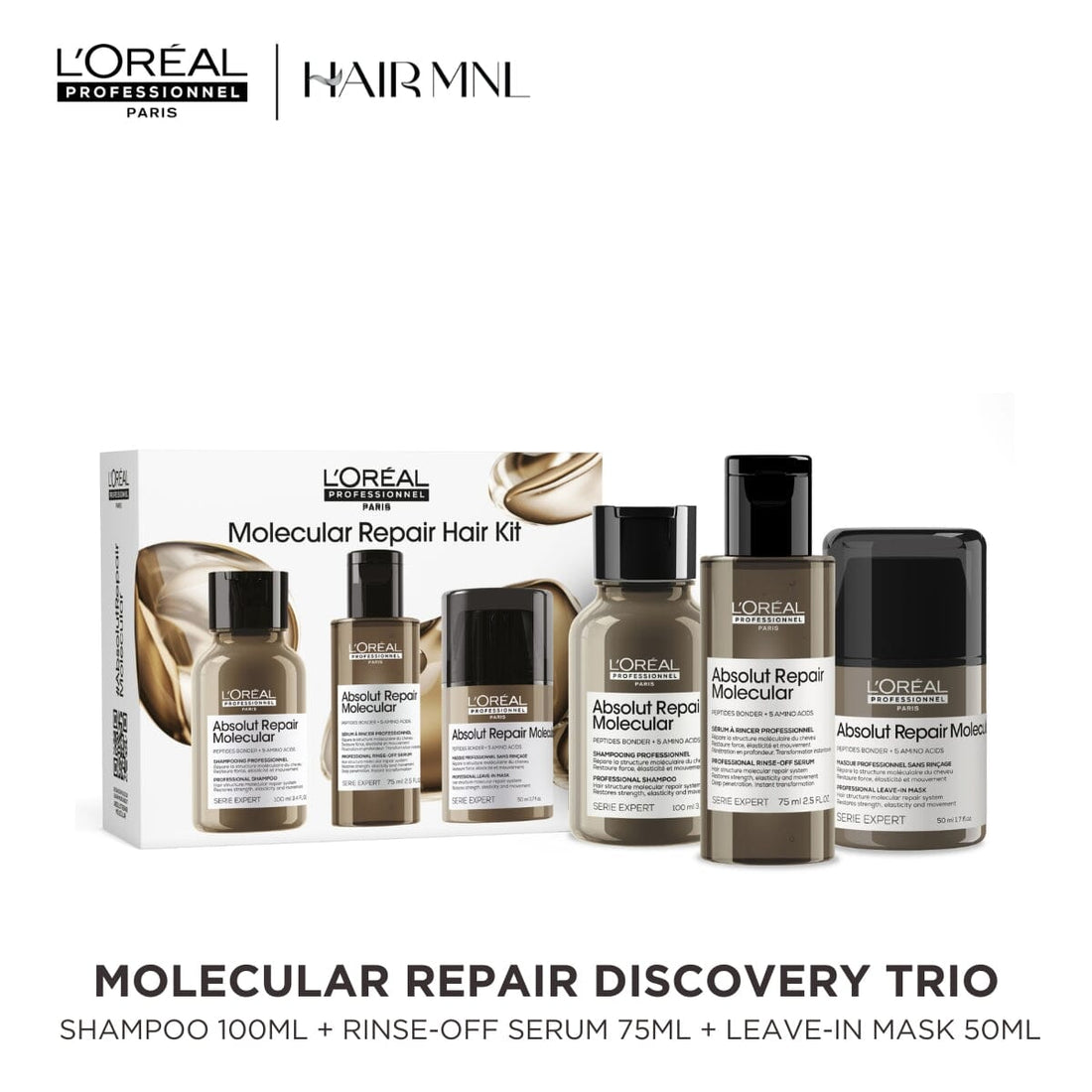 HairMNL L'Oréal Professionnel Absolut Repair Molecular Discovery Trio Set 