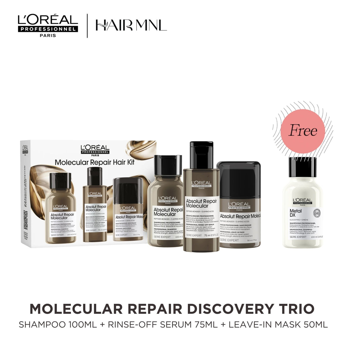 L'Oreal L'Oréal Professionnel Absolut Repair Molecular Discovery Travel Trio Gift Set