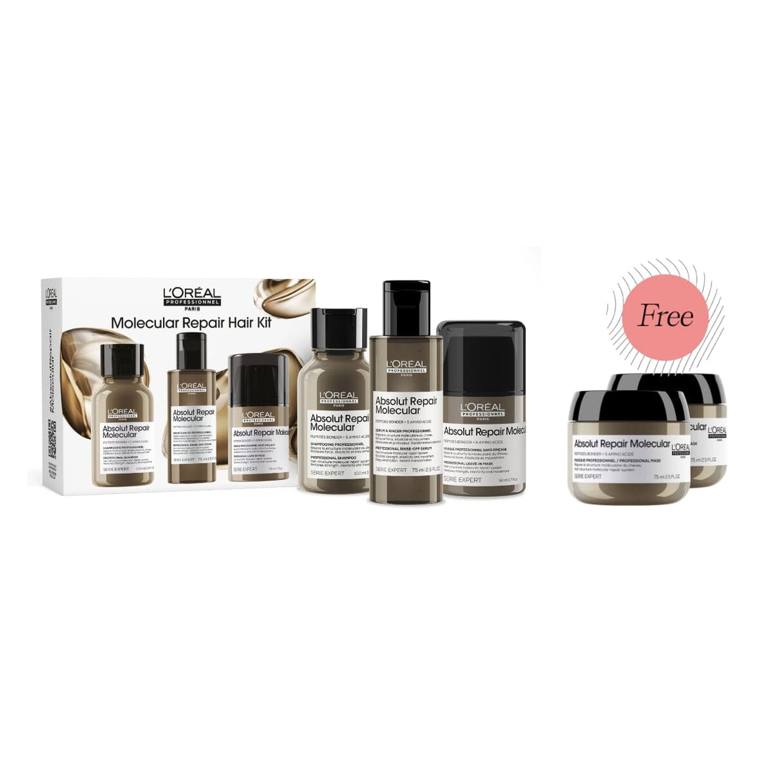HairMNL L'Oreal L'Oréal Professionnel Absolut Repair Molecular Discovery Trio Gift Set (2) FREE Absolut Repair Mask 75ml + Trio Gift Set 