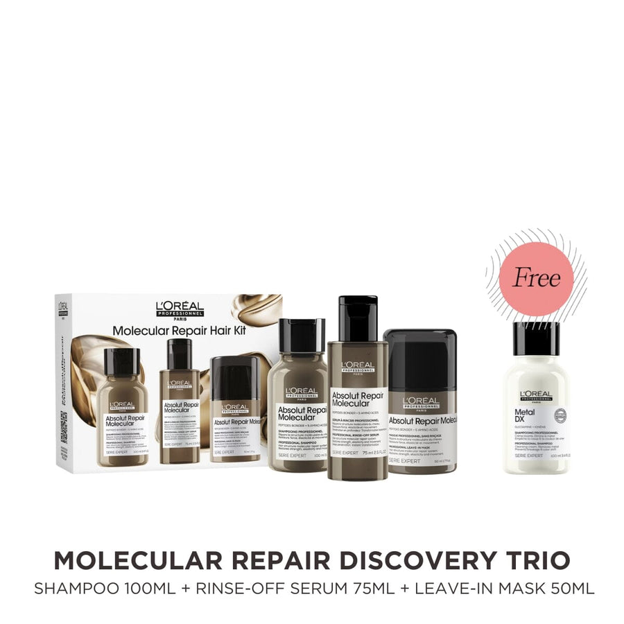 L'Oréal Professionnel Absolut Repair Molecular Discovery Trio Gift Set with Free Metal Detox Shampoo 100ml - HairMNL