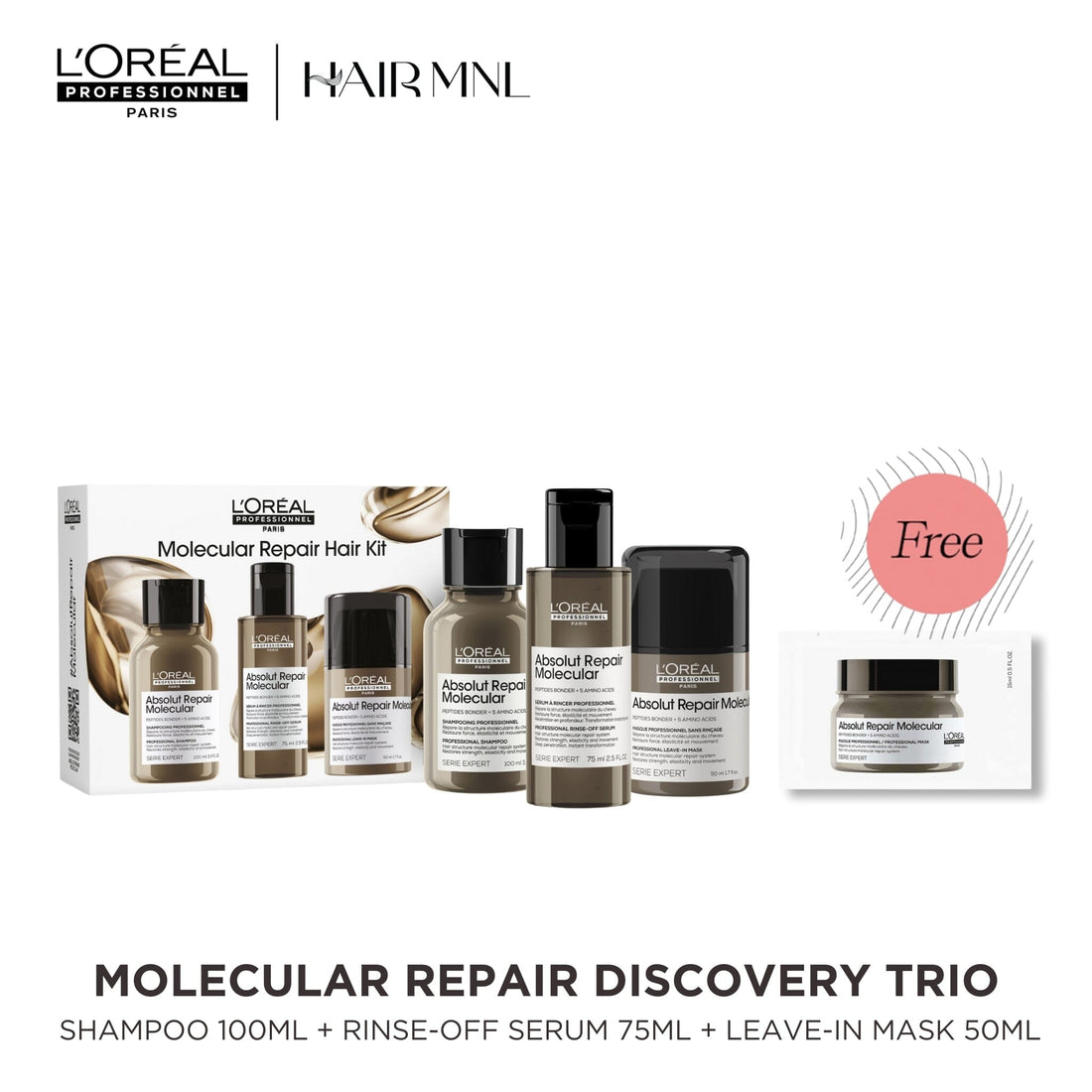 HairMNL L'Oreal L'Oréal Professionnel Absolut Repair Molecular Discovery Travel Trio Gift Set 