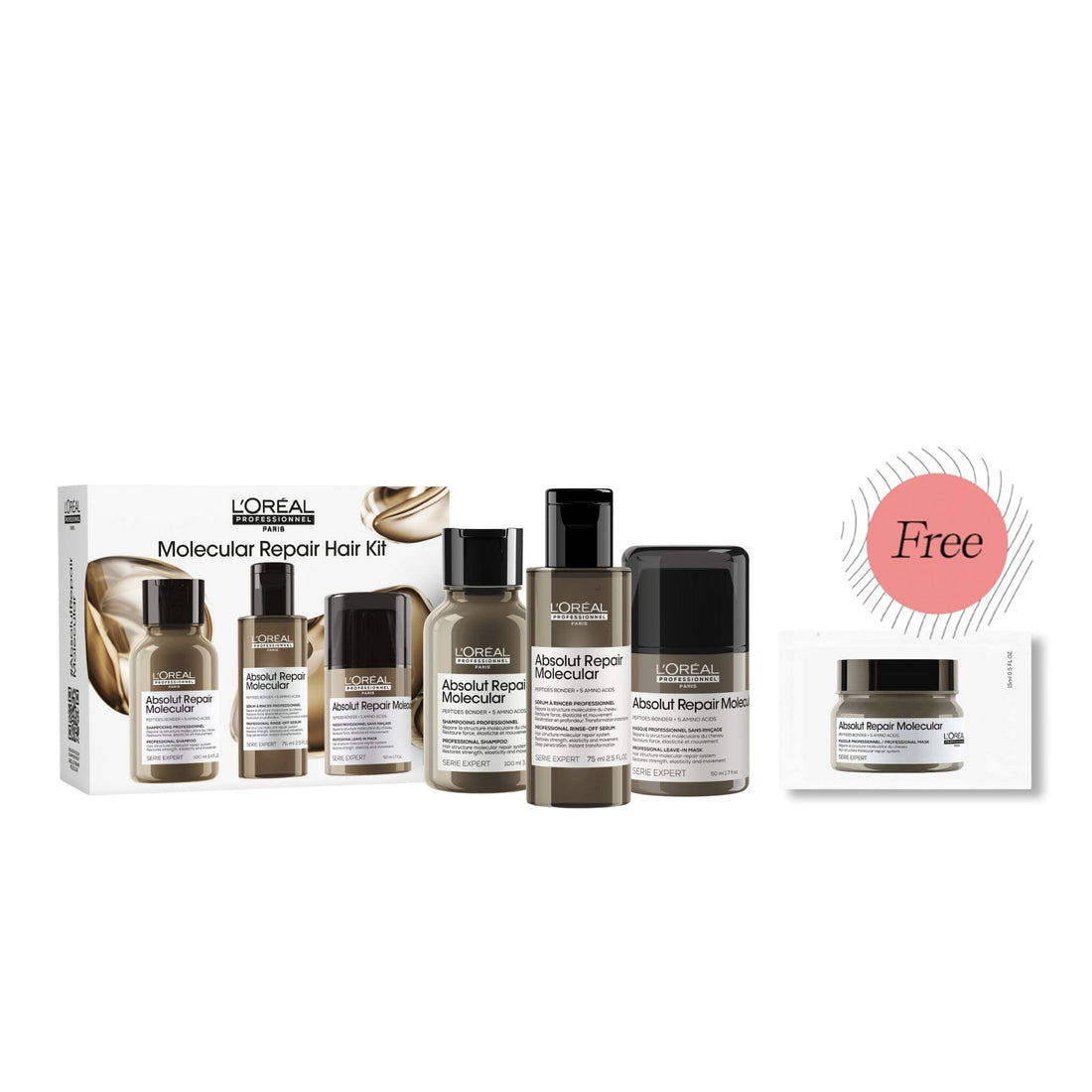 HairMNL L'Oreal L'Oréal Professionnel Absolut Repair Molecular Discovery Travel Trio Gift Set FREE Absolut Repair Molecular Rinse-Off Mask 15ml + Gift Set 
