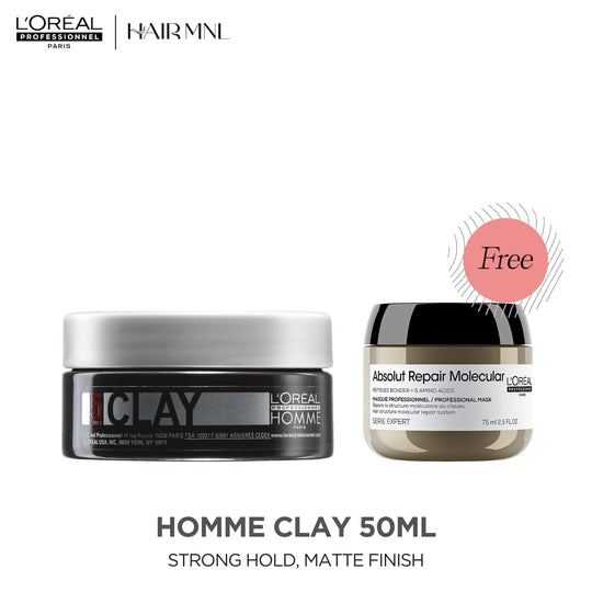 L'Oreal L'Oreal Professionnel Homme Strong Hold Matte Clay 50ml
