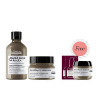 L'Oreal L'Oréal Professionnel Serie Expert Absolut Repair Molecular Shampoo & Masque Duo FREE (2) Vitamino Spectrum Glass Shine Serum 2ml + (1) ARM Mask 75ml | Shampoo 300ml + Masque 250ml