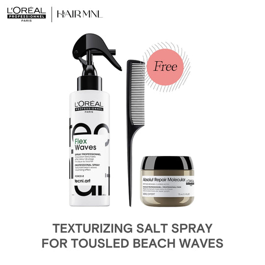 L'Oreal Professionnel Tecni.Art Flex Waves 190ml with Free Tail Comb and Absolut Repair Molecular 75ml at HairMNL