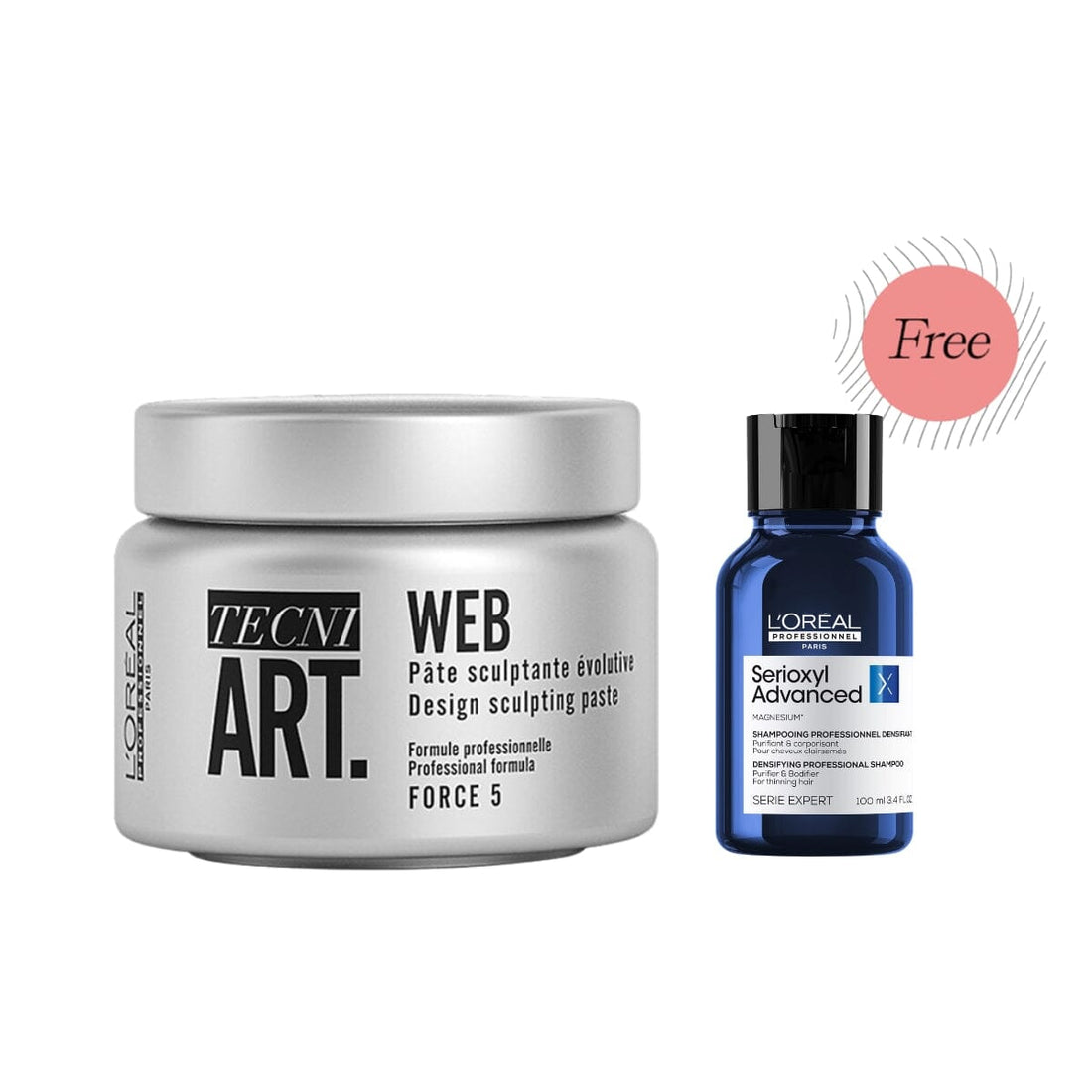 HairMNL L'Oreal L'Oreal Professionnel Tecni.Art Web Styling Paste 150ml FREE Serioxyl Shampoo 100ml + Styling Paste 150ml 
