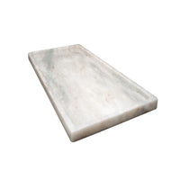 Rectangle Marble Bath Tray in White