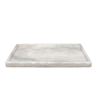 Rectangle Marble Bath Tray in White