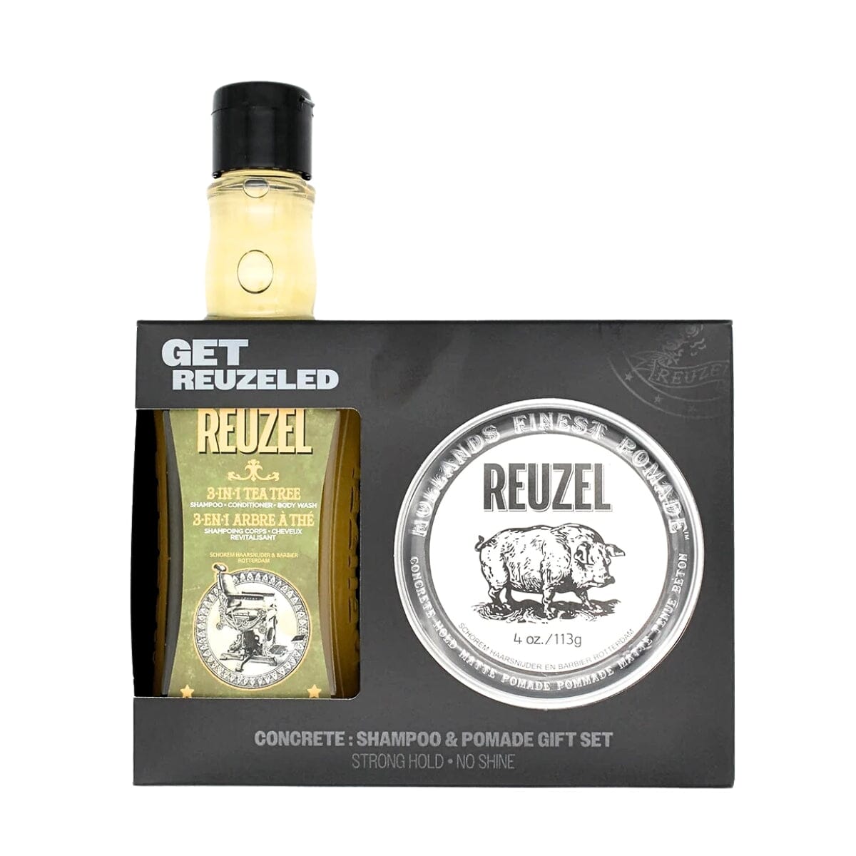 Reuzel Get Reuzeled Concrete Matte Pomade & 3-in-1 Shampoo Gift