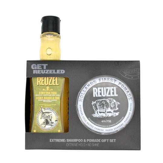 Reuzel Get Reuzeled Extreme Matte Pomade & 3-in-1 Shampoo Gift Set