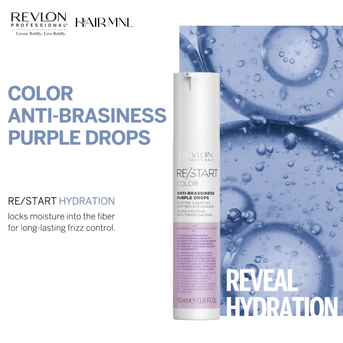 Revlon Professional ReStart Color Anti-Brassiness Purple Drops 50ml - HairMNL