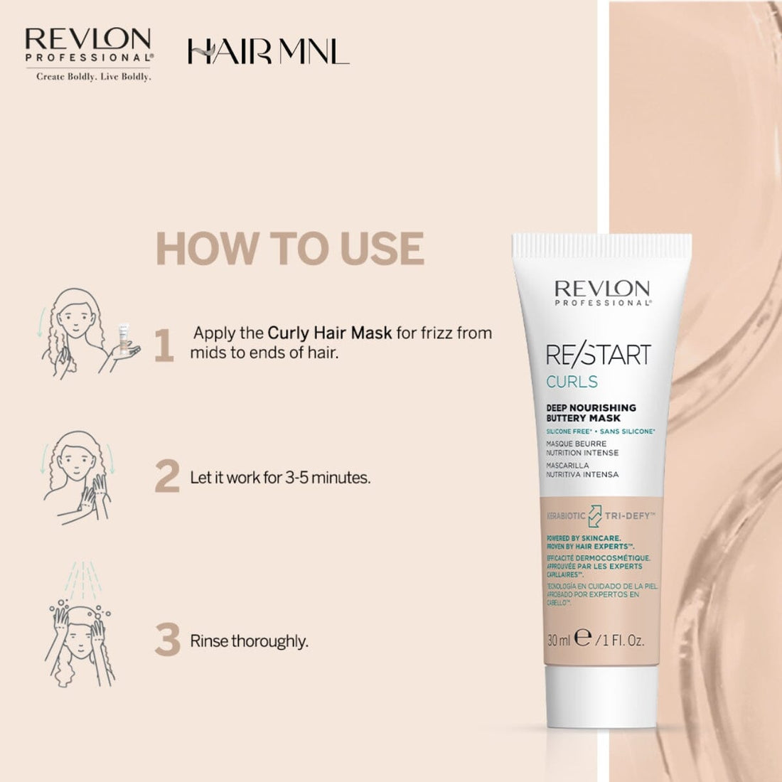 HairMNL Revlon Professional Revlon Professional ReStart Curls Deep Nourishing Buttery Mask 250ml 