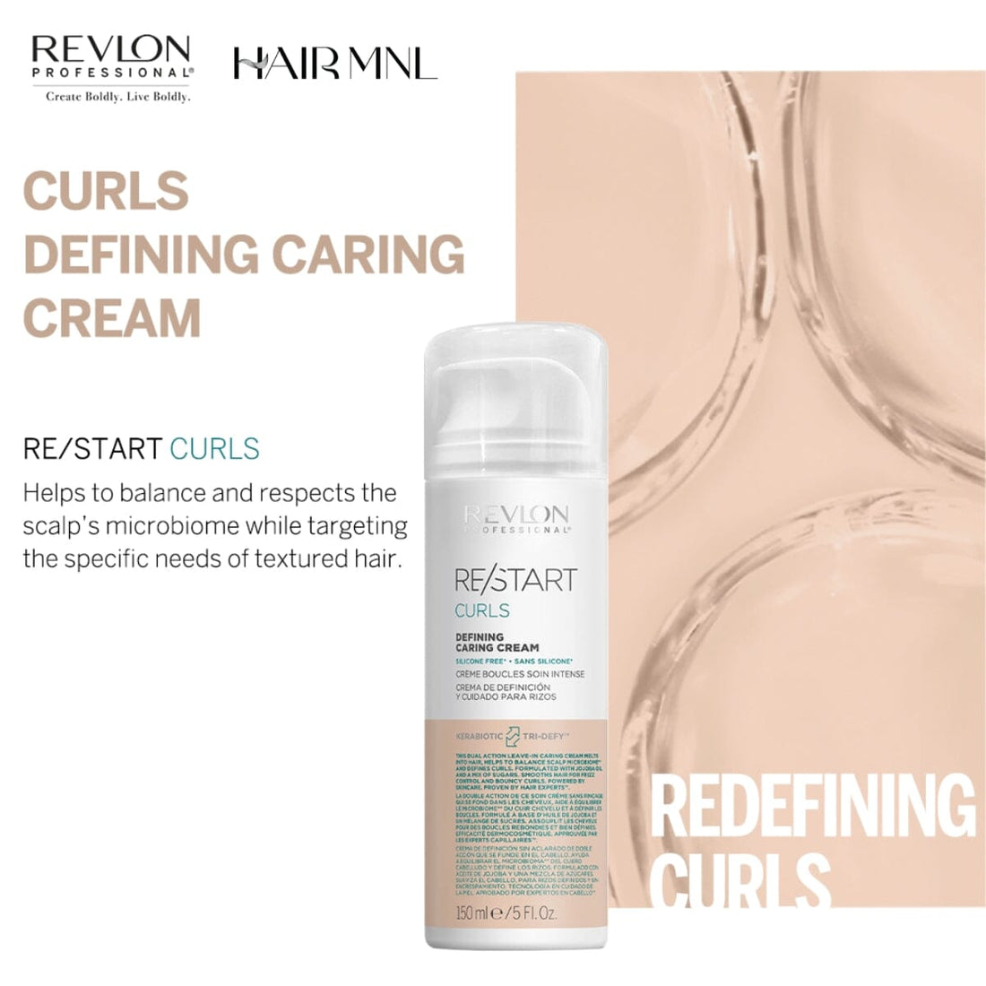 HairMNL Revlon Professional ReStart Curls Defining Caring Cream 150ml Benefits