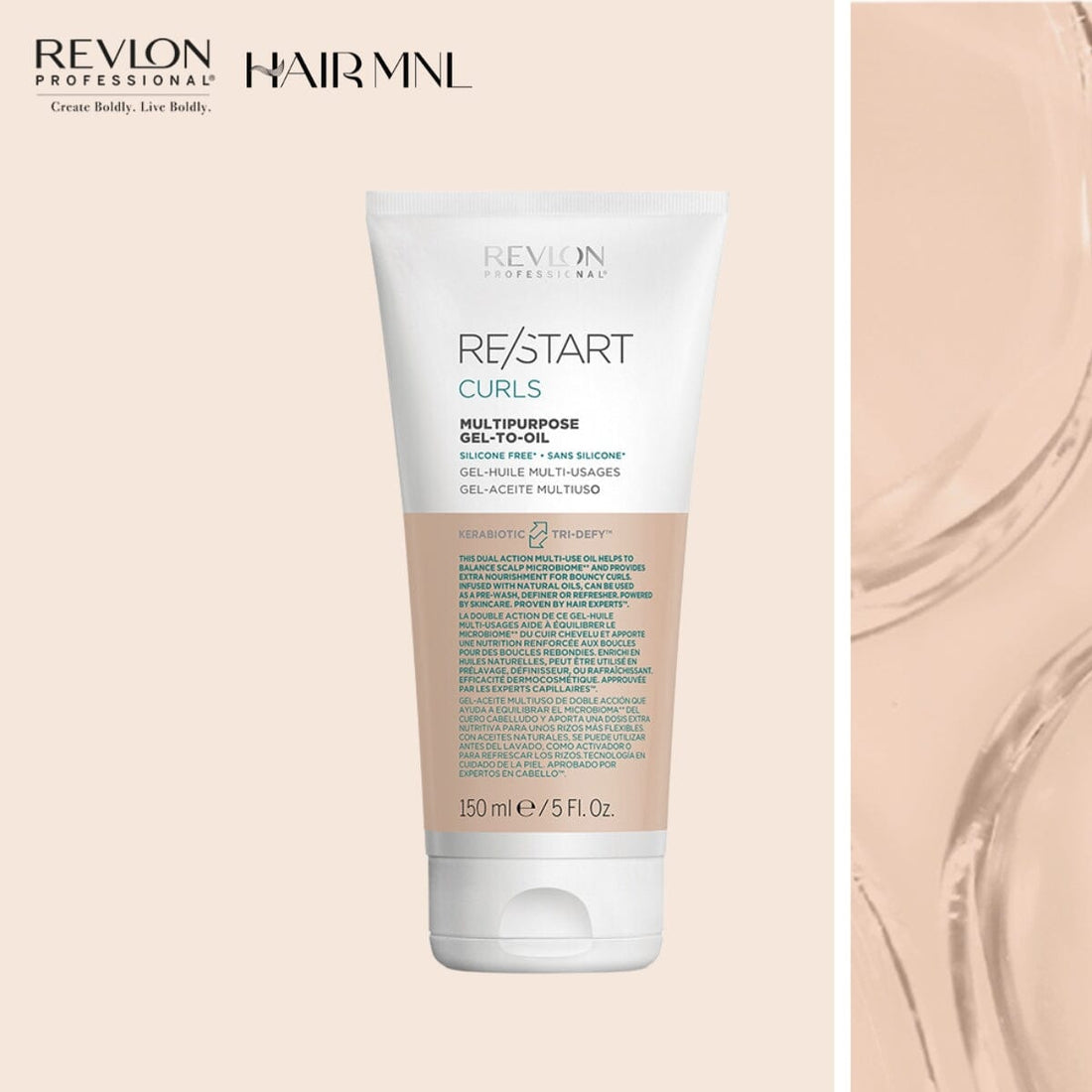 Revlon Professional ReStart Curls Multipurpose Gel-To-Oil 150ml