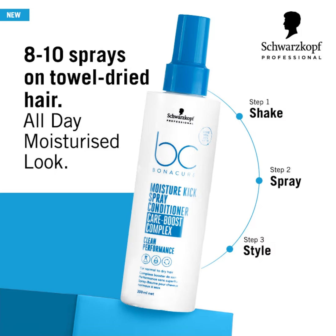 Schwarzkopf Professional BC Bonacure Moisture Kick Glycerol Spray Conditioner 200ml - HairMNL