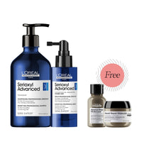 L'Oréal Professionnel Serioxyl Advanced Denser Hair Shampoo & Serum Duo 500ml with Free Absolut Repair Molecular Duo - HairMNL