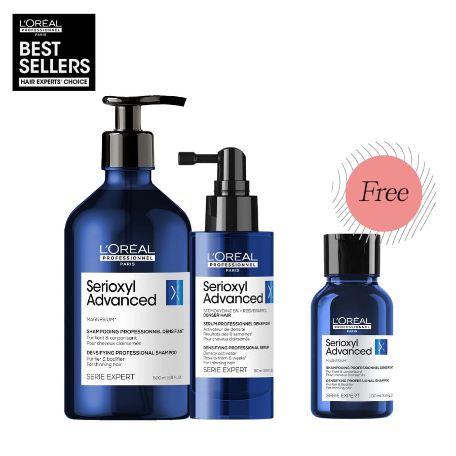HairMNL L'Oreal L'Oréal Professionnel Serioxyl Advanced Denser Hair Shampoo & Serum Duo 500ml 