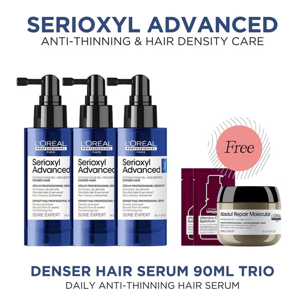 L'Oréal Professionnel Serioxyl Advanced Denser Hair Serum 3-Month Program Set
