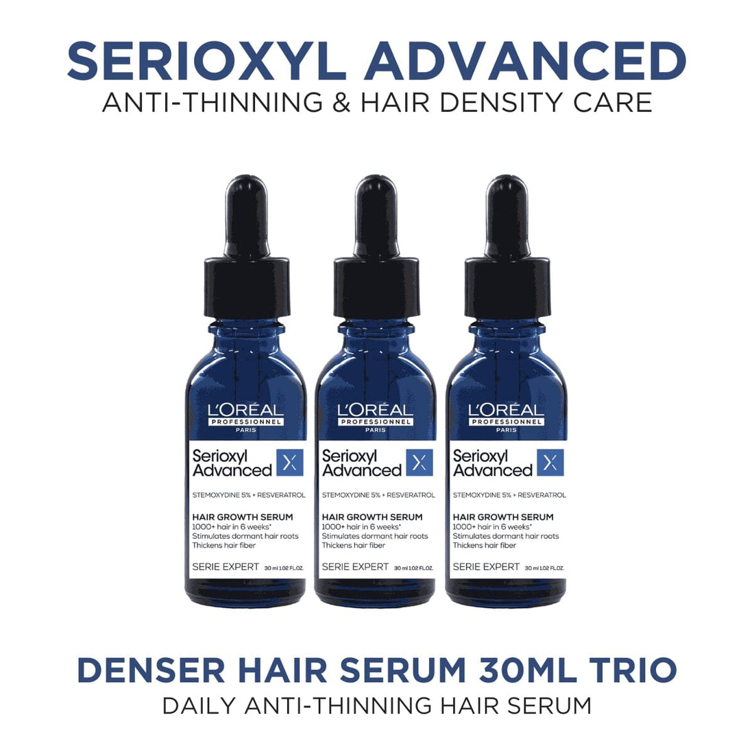 L'Oréal Professionnel Serioxyl Advanced Densifying Hair Growth Serum 30ml Trio - HairMNL