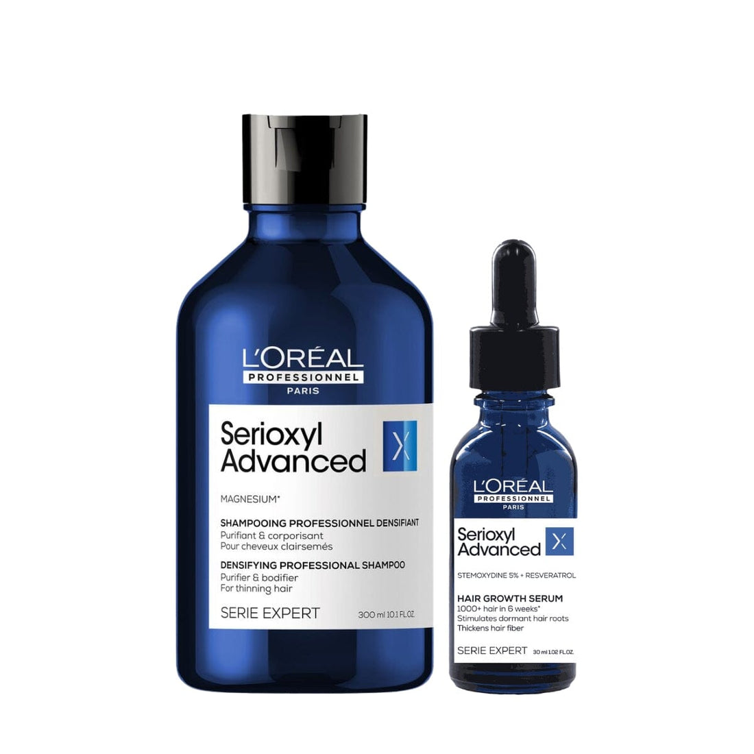 HairMNL L'Oreal L'Oréal Professionnel Serioxyl Advanced Denser Hair Shampoo 300ml & Serum 30ml Duo Shampoo 300ml + Serum 30ml 