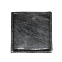 Marble Supply Square Marble Bath Tray 6x6" Black