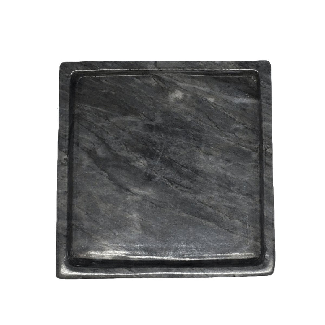 Marble Supply Square Marble Bath Tray 6x6" Black