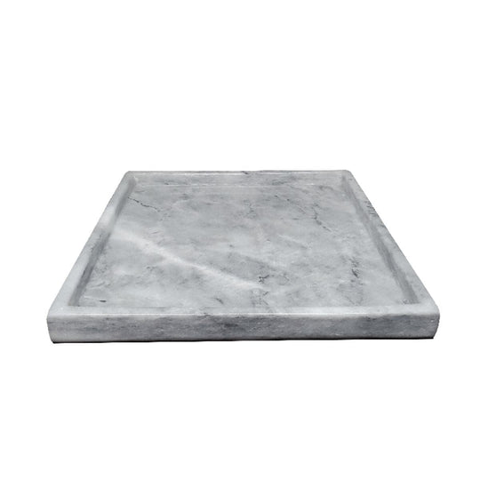 Marble Supply Square Marble Bath Tray 8x8" Gray